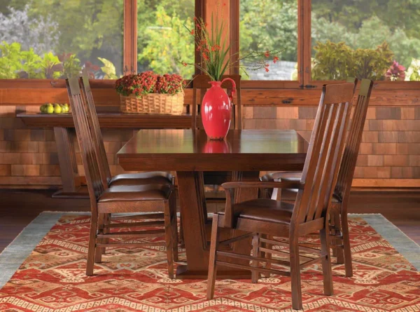 Highlands Pedestal Dining Table Wood - Image 4