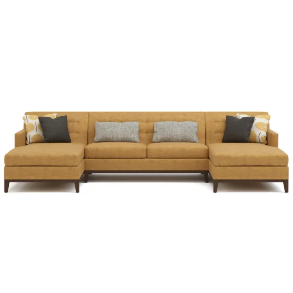 Walnut Grove Tufted-Back U-Shaped Sectional - Image 3