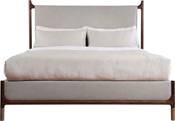 Stickley Walnut Grove Upholstered Bed - Image 2