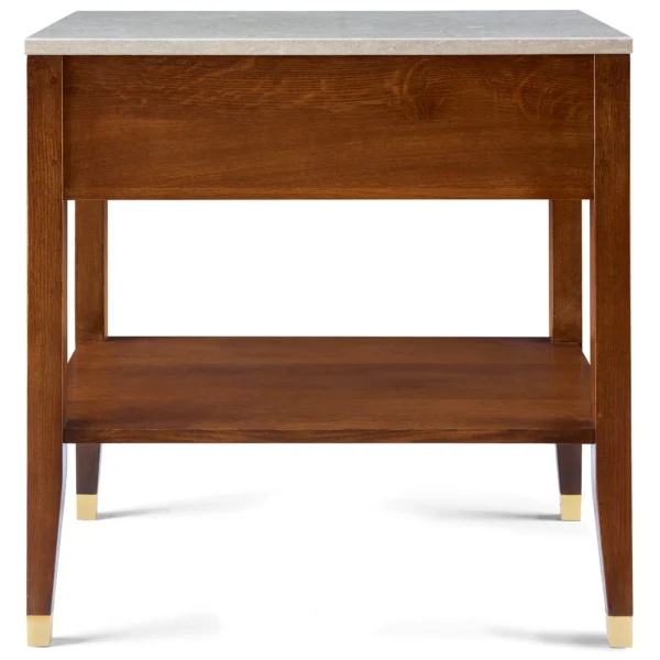 Stickley Surrey Hills Open Nightstand, Stone Top - Image 4