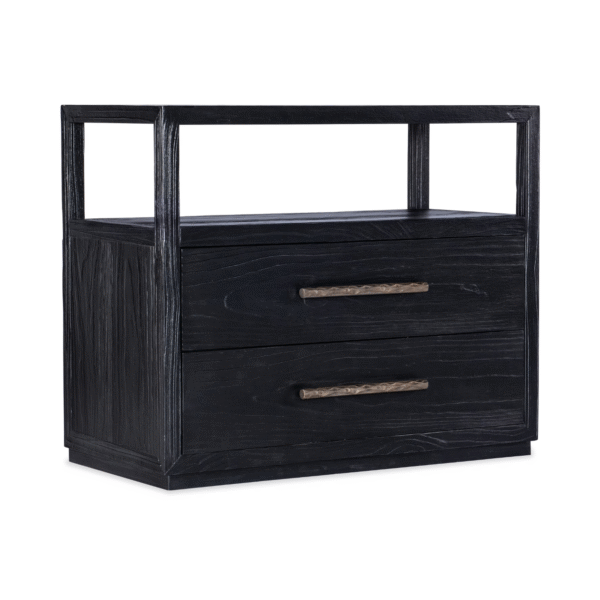 Linville Falls Shou Sugi Ban Two Drawer Nightstand